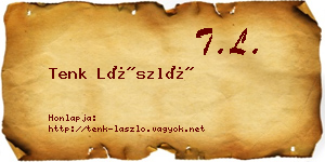 Tenk László névjegykártya